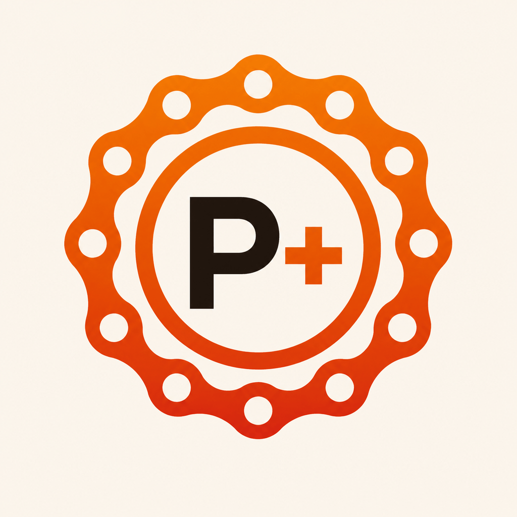 PardnerPlus P+ emblem surrounded by a circle of people
